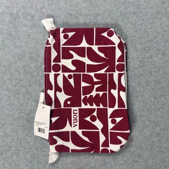 Vuori Holiday 2025 Canvas ZIp Up Pouch Strawberry NWT - Picture 1 of 6
